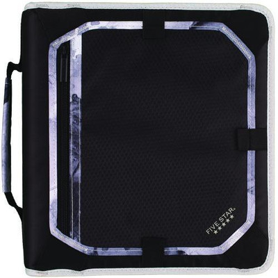 Zipper Binder, 3 Rings, 2" Capacity, 11 X 8.5, Black/gray Accents