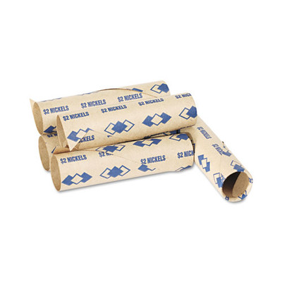 Preformed Tubular Coin Wrappers, Nickels, $2, 1,000 Wrappers/box Preformed Tubular Coin Wrappers, Nickels, $2, 1,000 Wrappers/box