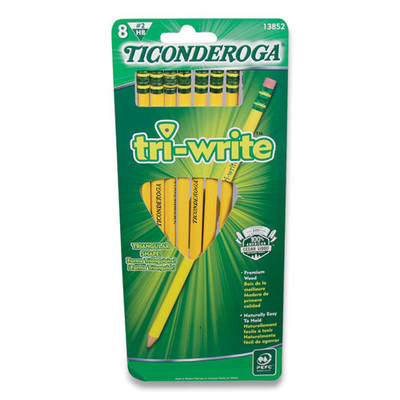 Tri-write Triangular Pencil, Hb (#2), Black Lead, Yellow Barrel, 8/pack Tri-write Triangular Pencil, Hb (#2), Black Lead, Yellow Barrel, 8/pack