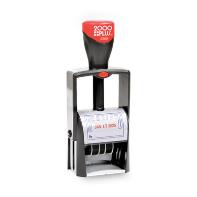 Self-inking Heavy-duty Line Dater, 1.25 X 1.83, Red/blue Self-inking Heavy-duty Line Dater, 1.25 X 1.83, Red/blue
