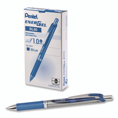Energel Rtx Gel Pen, Retractable, Bold 1 Mm, Blue Ink, Blue/gray Barrel, Dozen Energel Rtx Gel Pen, Retractable, Bold 1 Mm, Blue Ink, Blue/gray Barrel, Dozen