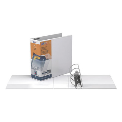 Quickfit D-ring View Binder, 3 Rings, 4" Capacity, 11 X 8.5, White Quickfit D-ring View Binder, 3 Rings, 4" Capacity, 11 X 8.5, White