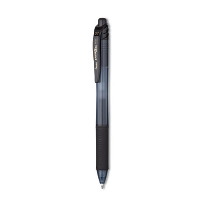 Energel-x Gel Pen, Retractable, Medium 0.7 Mm, Black Ink, Smoke/black Barrel, 5/pack Energel-x Gel Pen, Retractable, Medium 0.7 Mm, Black Ink, Smoke/black Barrel, 5/pack