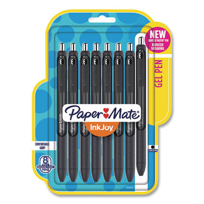 Inkjoy Gel Pen, Retractable, Medium 0.7 Mm, Black Ink, Black/smoke Barrel, 8/pack Inkjoy Gel Pen, Retractable, Medium 0.7 Mm, Black Ink, Black/smoke Barrel, 8/pack