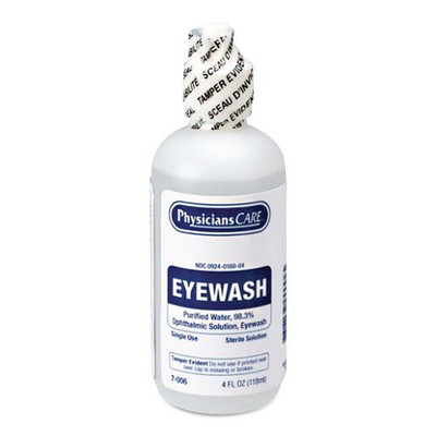 First Aid Refill Components Disposable Eye Wash, 4 Oz Bottle - VISFAO340204
