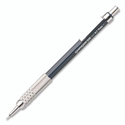 Graphgear 500 Mechanical Drafting Pencil, 0.5 Mm, Hb (#2), Black Lead, Black/silver Barrel