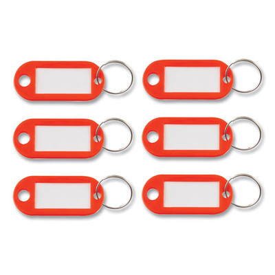 Key Tags Label Window, 0.88 X 0.19 X 2, Red, 6/pack Key Tags Label Window, 0.88 X 0.19 X 2, Red, 6/pack