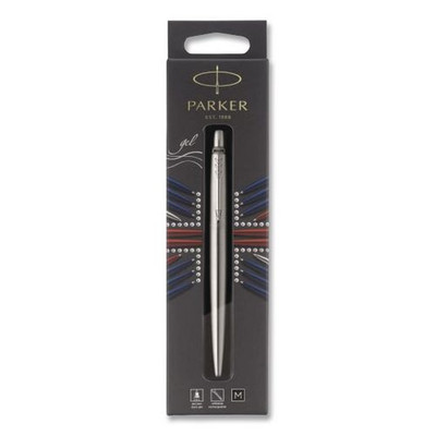 Jotter Gel Pen, Retractable, Medium 0.7 Mm, Black Ink, Stainless Steel Barrel