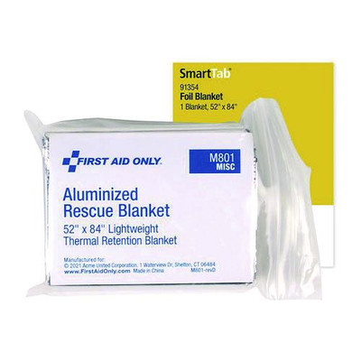 Smartcompliance Aluminized Rescue Blanket, 52 X 84, Silver