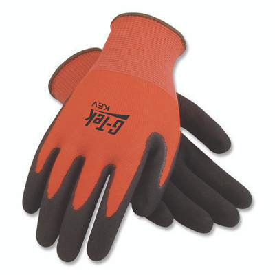 Kev Hi-vis Seamless Knit Kevlar Gloves, X-large, Red/black Kev Hi-vis Seamless Knit Kevlar Gloves, X-large, Red/black