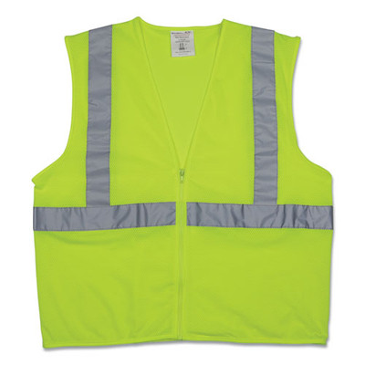 Zipper Safety Vest, X-large, Hi-viz Lime Yellow
