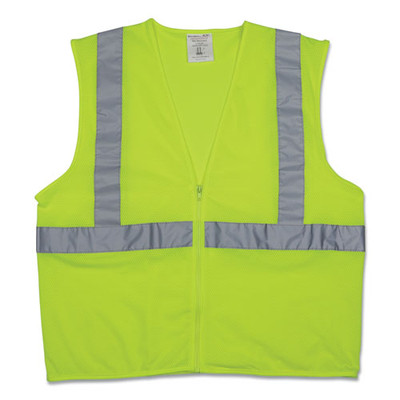 Zipper Safety Vest, X-large, Hi-viz Lime Yellow