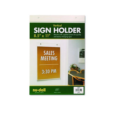 Acrylic Sign Holder, Vertical, 8.5 X 11, Clear