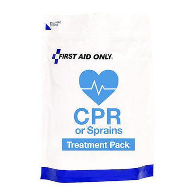 9-piece Cpr And Sprains Treatment Pack, 9 Pieces, Resealable Plastic Bag