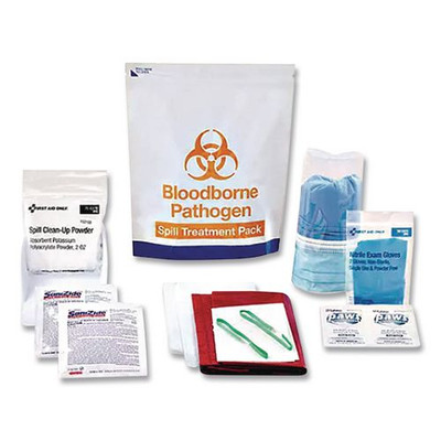 15-piece Blood-borne Pathogen Treatment Pack, 15 Pieces, Resealable Plastic Bag