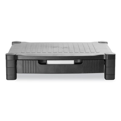 Monitor Stand Riser With Drawer, 17" X 13" X 3.75", Black, Supports 22 Lbs Monitor Stand Riser With Drawer, 17" X 13" X 3.75", Black, Supports 22 Lbs