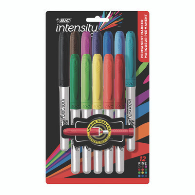 Intensity Fine Tip Permanent Marker, Fine Bullet Tip, Assorted Colors, Dozen Intensity Fine Tip Permanent Marker, Fine Bullet Tip, Assorted Colors, Dozen