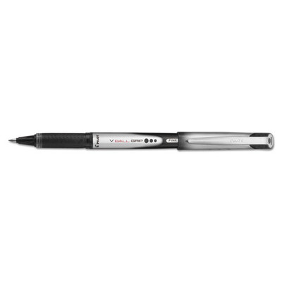Vball Grip Liquid Ink Rollerball Pen, Stick, Fine 0.7 Mm, Black Ink, Black/silver Barrel, Dozen Vball Grip Liquid Ink Rollerball Pen, Stick, Fine 0.7 Mm, Black Ink, Black/silver Barrel, Dozen