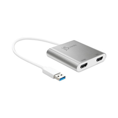 Usb To Hdmi Adapter, 7.87", Silver/white Usb To Hdmi Adapter, 7.87", Silver/white