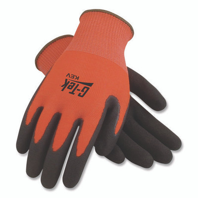 Kev Hi-vis Seamless Knit Kevlar Gloves, Large, Red/black Kev Hi-vis Seamless Knit Kevlar Gloves, Large, Red/black