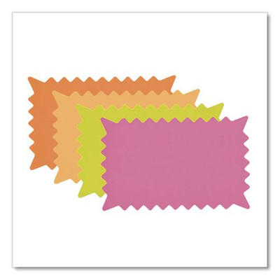Write-on do It Yourself Sign, Rectangular Burst, Die-cut Paper, 10.13 X 6.38, Assorted Fluorescent Colors, 36/pack