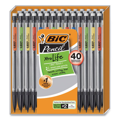 Xtra Smooth Mechanical Pencil, 0.7 Mm, Hb (#2), Black Lead, Clear Barrel, 40/pack Xtra Smooth Mechanical Pencil, 0.7 Mm, Hb (#2), Black Lead, Clear Barrel, 40/pack