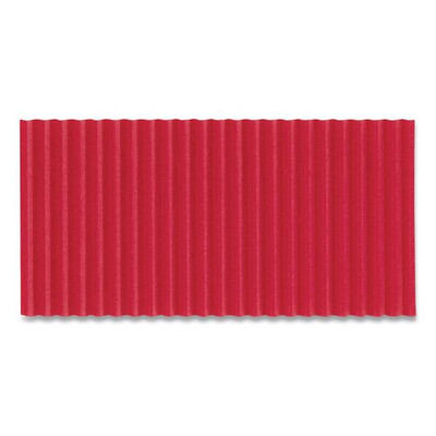 Corobuff Corrugated Paper Roll, 48" X 25 Ft, Flame Red