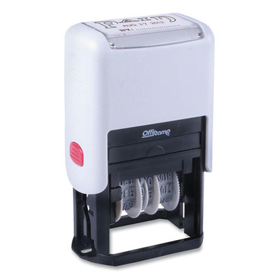 Self-inking Message Stamp With Blank "by" Line, 12 Years, Paid, 1.63" X 0.88", Black/red Ink Self-inking Message Stamp With Blank "by" Line, 12 Years, Paid, 1.63" X 0.88", Black/red Ink