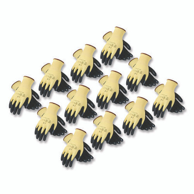 Kev Seamless Knit Kevlar Gloves, X-large, Yellow/black, 12 Pairs Kev Seamless Knit Kevlar Gloves, X-large, Yellow/black, 12 Pairs