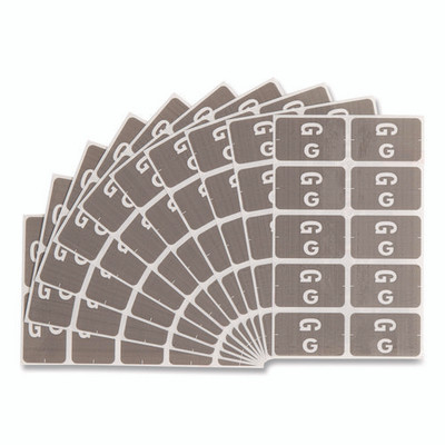 Alphaz Color-coded Second Letter Alphabetical Labels, G, 1 X 1.63, Gray, 10/sheet, 10 Sheets/pack Alphaz Color-coded Second Letter Alphabetical Labels, G, 1 X 1.63, Gray, 10/sheet, 10 Sheets/pack
