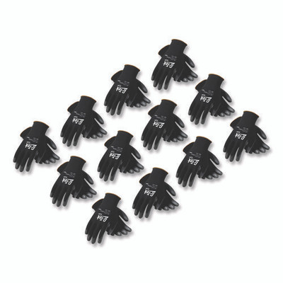 Gp Polyurethane-coated Nylon Gloves, Large, Black, 12 Pairs Gp Polyurethane-coated Nylon Gloves, Large, Black, 12 Pairs
