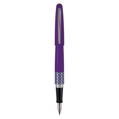 Mr Retro Pop Collection Fountain Pen, Fine 0.7 Mm, Black Ink, Purple Barrel Mr Retro Pop Collection Fountain Pen, Fine 0.7 Mm, Black Ink, Purple Barrel