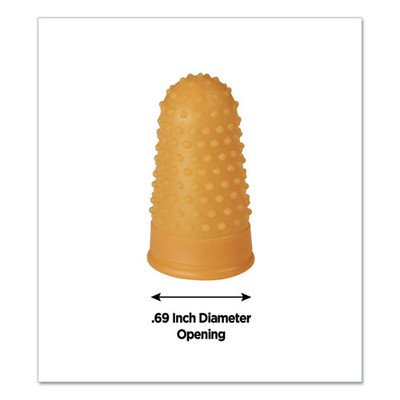Fingertip Pads, Size 12, Large, Amber, 12/pack Fingertip Pads, Size 12, Large, Amber, 12/pack