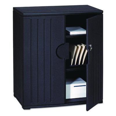Rough N Ready Storage Cabinet, Two-shelf, 36 X 22 X 46, Black