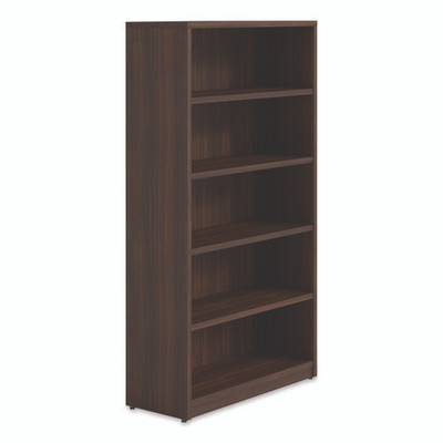 Alera Seville Bookcase, Five-shelf, 36w X 14d X 65h, Mahogany