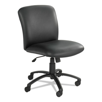 Uber Big/tall Series Mid Back Chair, Vinyl, Supports Up To 500 Lb, 18.5" To 22.5" Seat Height, Black Uber Big/tall Series Mid Back Chair, Vinyl, Supports Up To 500 Lb, 18.5" To 22.5" Seat Height, Black