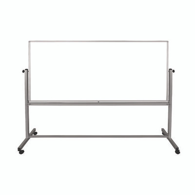 Mobile Magnetic Whiteboard, 96" X 40", White Surface, Silver Aluminum Frame Mobile Magnetic Whiteboard, 96" X 40", White Surface, Silver Aluminum Frame