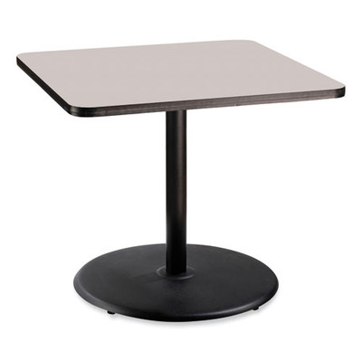 Cafe Table, 36w X 36d X 30h, Square Top/round Base, Gray Nebula Top, Black Base Cafe Table, 36w X 36d X 30h, Square Top/round Base, Gray Nebula Top, Black Base