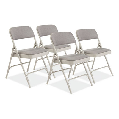 2200 Series Fabric Dual-hinge Premium Folding Chair, Supports 500 Lb, Greystone Seat, Greystone Back, Gray Base, 4/carton 2200 Series Fabric Dual-hinge Premium Folding Chair, Supports 500 Lb, Greystone Seat, Greystone Back, Gray Base, 4/carton