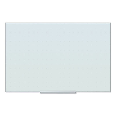 Floating Glass Ghost Grid Dry Erase Board, 36 X 24, White