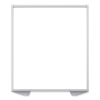 Floor Partition With Aluminum Frame, 48.06 X 2.04 X 53.86, White Floor Partition With Aluminum Frame, 48.06 X 2.04 X 53.86, White
