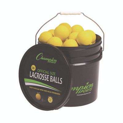 Bucket Of Lacrosse Balls, Official Size, Yellow, 36 Balls/bucket