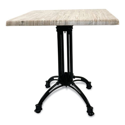 Topalit Tables, Square, 32 X 32 X 29, Gray Top, Black Aluminum Base/legs