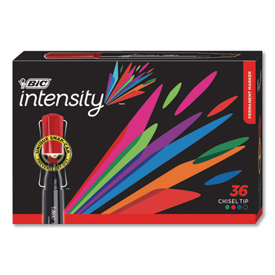 Intensity Chisel Tip Permanent Marker Value Pack, Broad Chisel Tip, Assorted Colors, 36/pack Intensity Chisel Tip Permanent Marker Value Pack, Broad Chisel Tip, Assorted Colors, 36/pack