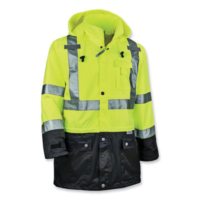 Glowear 8365bk Class 3 Hi-vis Rain Jacket Black Bottom, 2x-large, Lime Glowear 8365bk Class 3 Hi-vis Rain Jacket Black Bottom, 2x-large, Lime