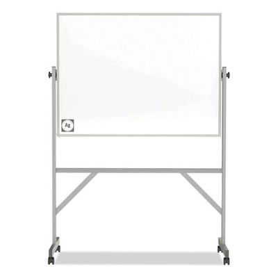 Reversible Magnetic Hygienic Porcelain Whiteboard With Aluminum Frame, 48" X 36", White Surface, Satin Aluminum Frame Reversible Magnetic Hygienic Porcelain Whiteboard With Aluminum Frame, 48" X 36", White Surface, Satin Aluminum Frame