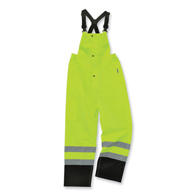 Glowear 8918bk Class E Hi-vis Rain Bibs Black Bottom, 4x-large, Lime Glowear 8918bk Class E Hi-vis Rain Bibs Black Bottom, 4x-large, Lime