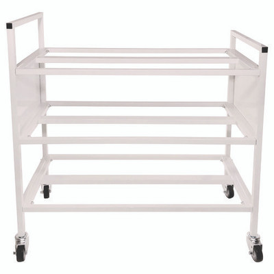 Double Wide Cart, Fits Approximately 24 Balls, Metal, 20" X 42" X 44", White Double Wide Cart, Fits Approximately 24 Balls, Metal, 20" X 42" X 44", White