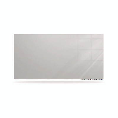 Aria Low-profile Frameless Magnetic Glassboard, 96" X 48", Gray Surface Aria Low-profile Frameless Magnetic Glassboard, 96" X 48", Gray Surface