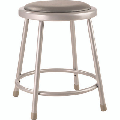 6400 Series Fixed Height Heavy Duty Vinyl Padded Steel Stool, Backless, Supports 500 Lb, 18" Seat Height, Gray Seat/base 6400 Series Fixed Height Heavy Duty Vinyl Padded Steel Stool, Backless, Supports 500 Lb, 18" Seat Height, Gray Seat/base